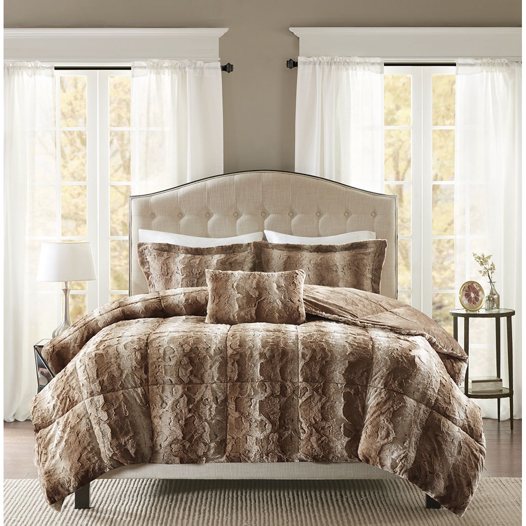 Zuri Faux Fur Comforter Set