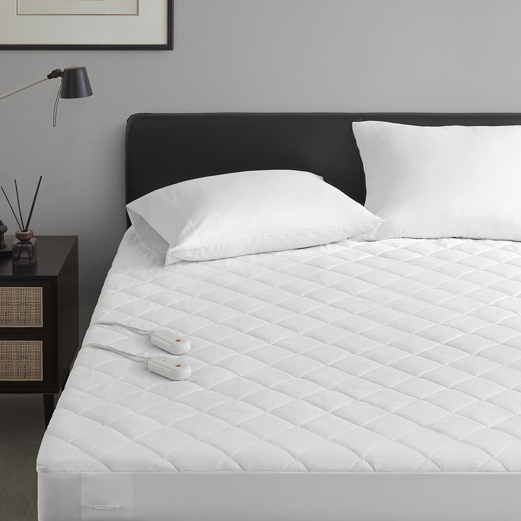 Embossed Microfiber Heated Mattress Pad
