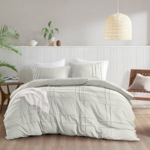 Walker Soft Washed Pleated Duvet Cover Set from Comfort Spaces in  Silver. Walker Soft Washed Pleated Duvet Cover Set from Comfort Spaces in  Silver. Walker Soft Washed Pleated Duvet Cover Set from Comfort Spaces in  Silver. Walker Soft Washed Pleated Duvet Cover Set from Comfort Spaces in  Silver. Walker Soft Washed Pleated Duvet Cover Set from Comfort Spaces in  Silver.