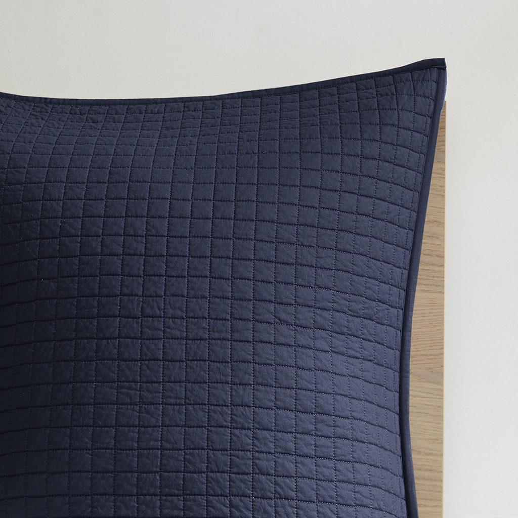 Brooklyn Cotton Jacquard Comforter Set with Euro Shams and Throw Pillows