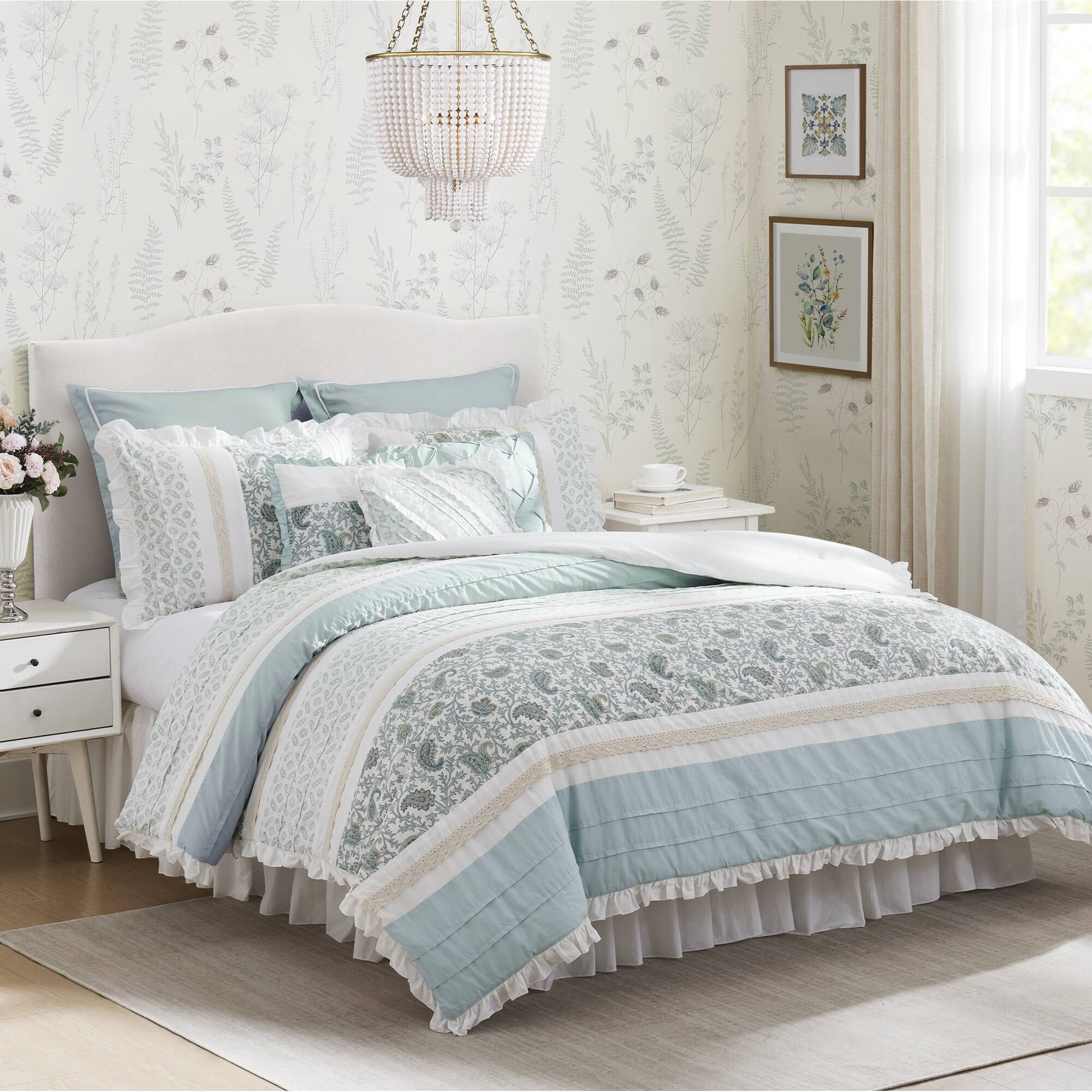 Dawn 9 Piece Cotton Percale Comforter Set