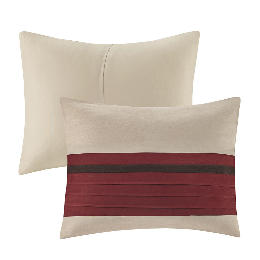 Palmer 7 Piece Pieced Faux Suede Comforter Set
