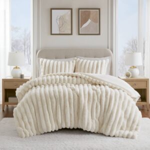 Jasmine 3 Piece Faux Fur Comforter Set from Madison Park in  Ivory. Jasmine 3 Piece Faux Fur Comforter Set from Madison Park in  Ivory. Jasmine 3 Piece Faux Fur Comforter Set from Madison Park in  Ivory. Jasmine 3 Piece Faux Fur Comforter Set from Madison Park in  Ivory. Jasmine 3 Piece Faux Fur Comforter Set from Madison Park in  Ivory.