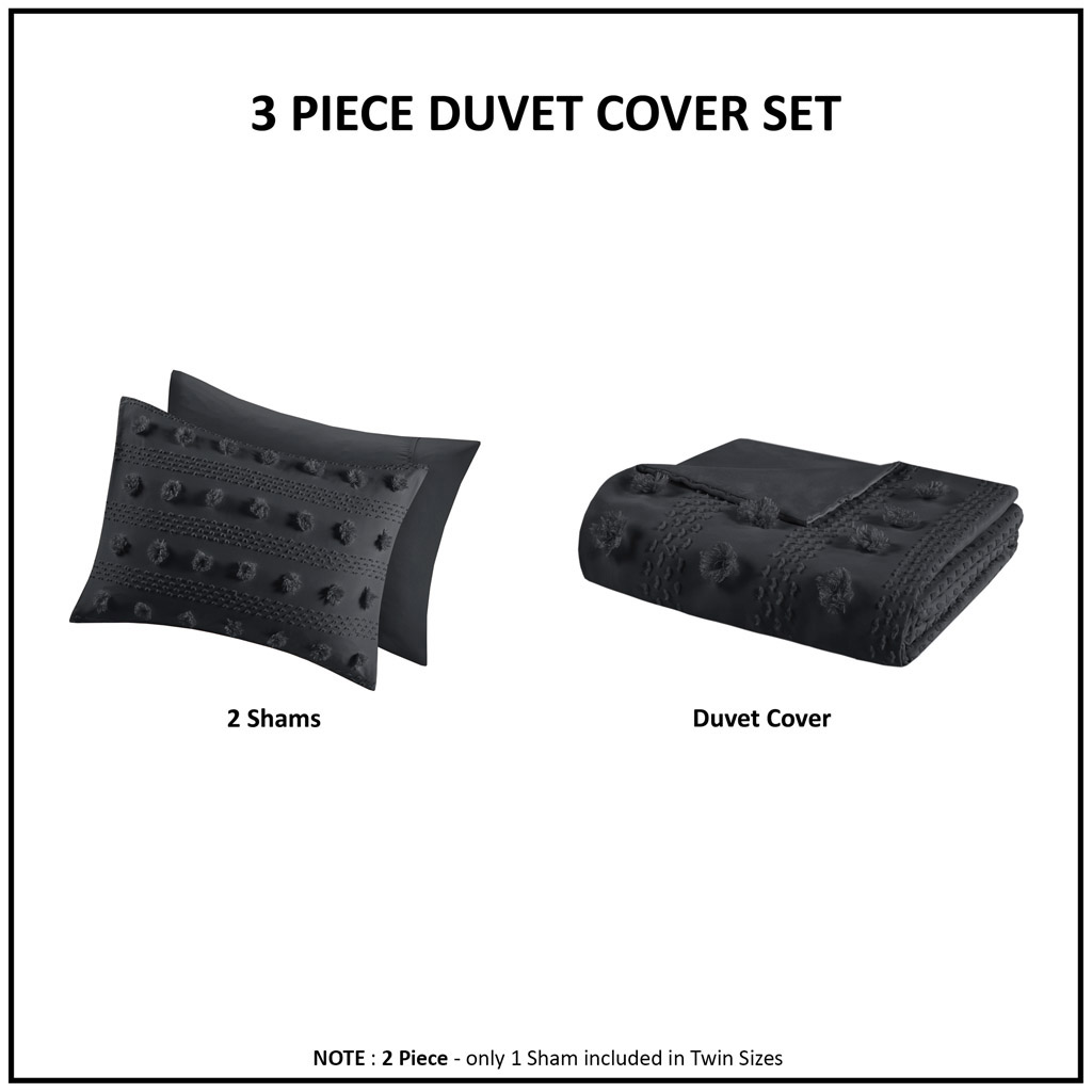 Lucy Clip Jacquard Duvet Cover Set