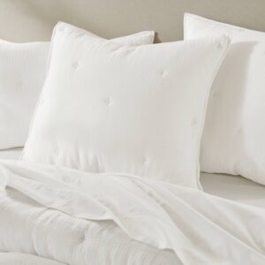 Breeze cotton gauze embroidered Euro Sham from Harbor House Blue in  White. Breeze cotton gauze embroidered Euro Sham from Harbor House Blue in  White. Breeze cotton gauze embroidered Euro Sham from Harbor House Blue in  White. Breeze cotton gauze embroidered Euro Sham from Harbor House Blue in  White. Breeze cotton gauze embroidered Euro Sham from Harbor House Blue in  White.