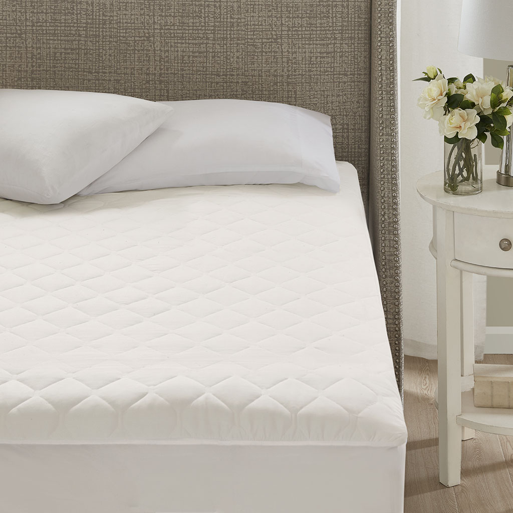 Cotton Deep Pocket Heated Mattress Pad-20 Heat Settings