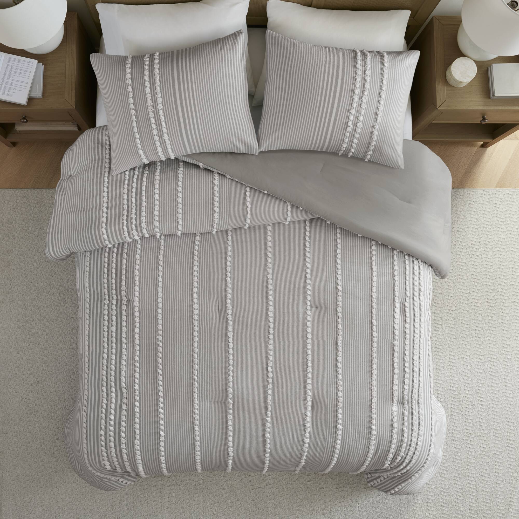 Anslee 3 Piece Cotton Yarn Dyed Comforter Set