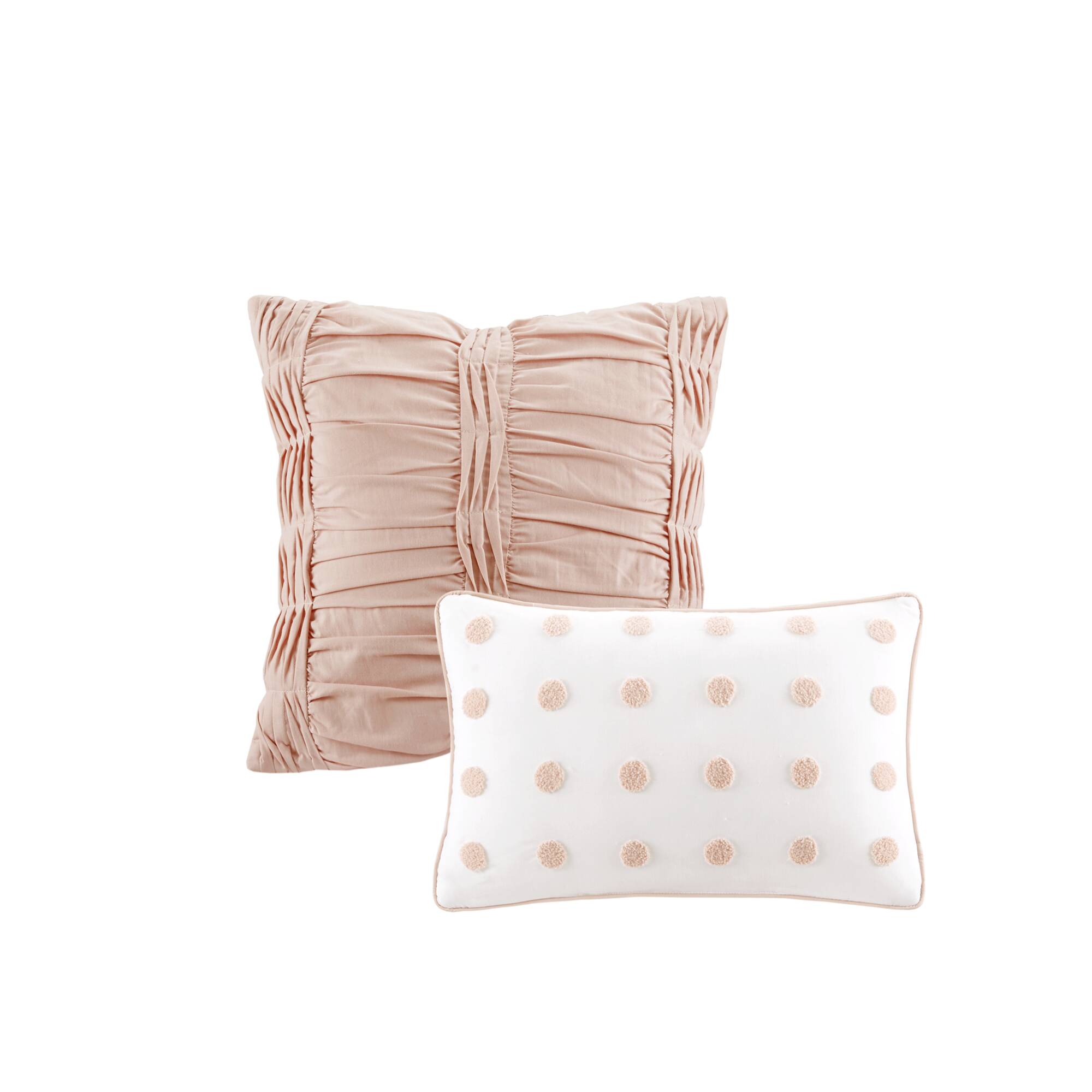 Brooklyn Cotton Jacquard Comforter Set with Euro Shams and Throw Pillows