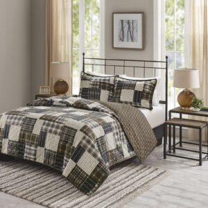 Timber 3 Piece Reversible Printed Quilt Set from Madison Park in  Black/Brown. Timber 3 Piece Reversible Printed Quilt Set from Madison Park in  Black/Brown. Timber 3 Piece Reversible Printed Quilt Set from Madison Park in  Black/Brown. Timber 3 Piece Reversible Printed Quilt Set from Madison Park in  Black/Brown. Timber 3 Piece Reversible Printed Quilt Set from Madison Park in  Black/Brown.