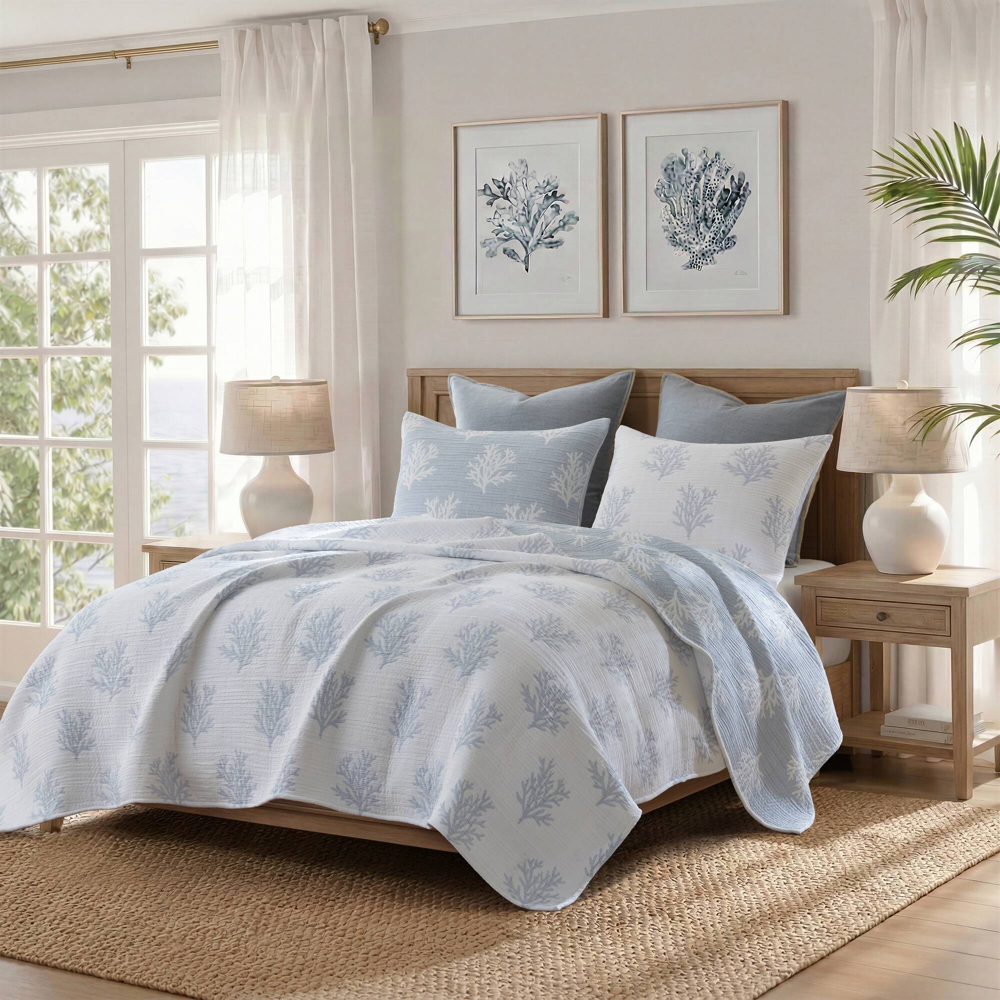 Mia Coral 3 Piece Quilt Mini Set