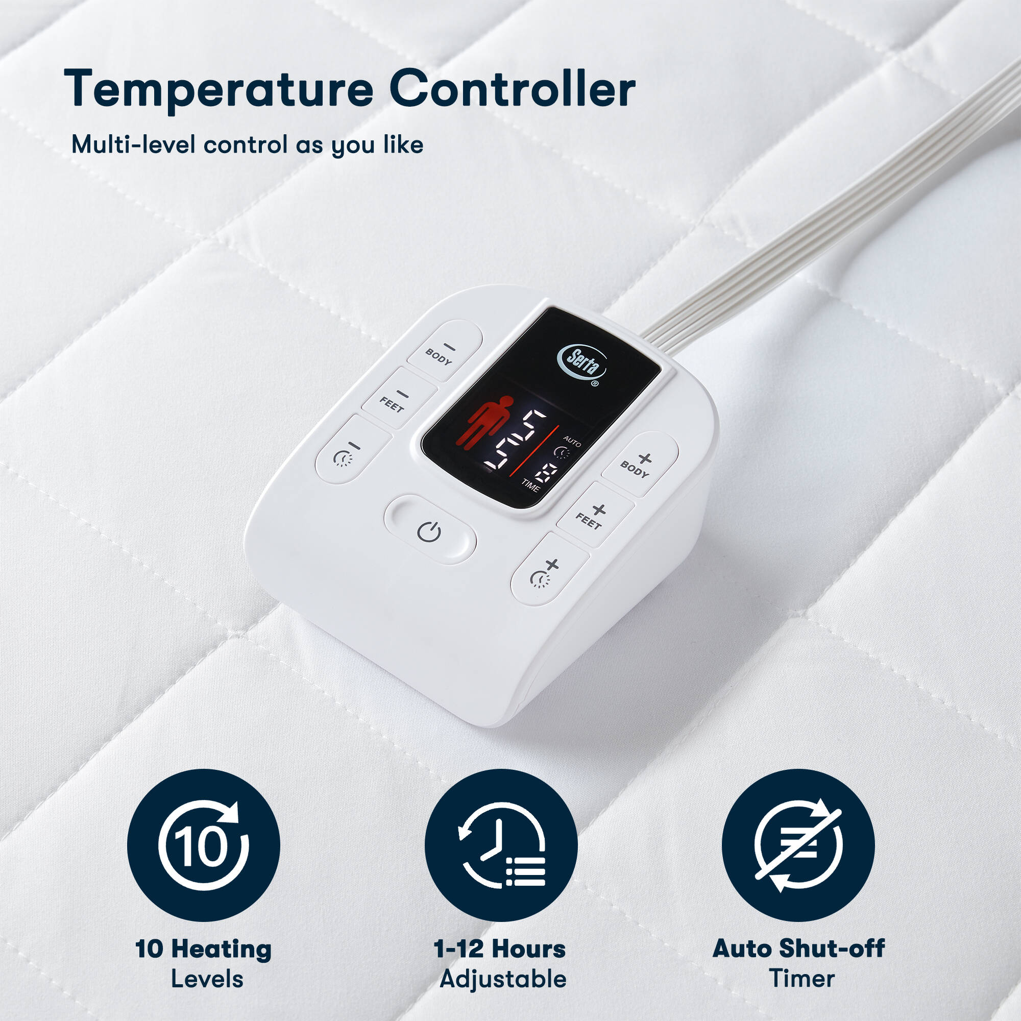 Microfiber Zoned Heated Mattress Pad