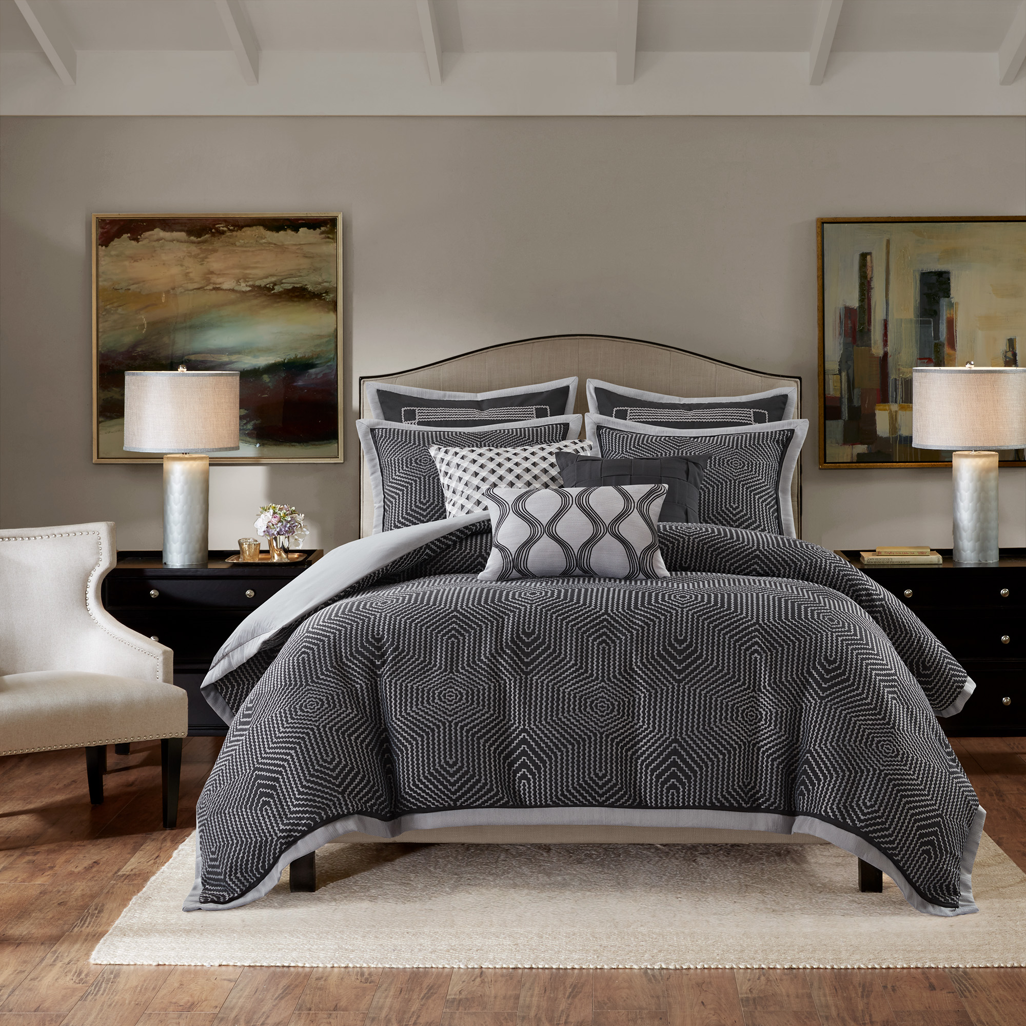 Shades of Serenity Jacquard Comforter Set