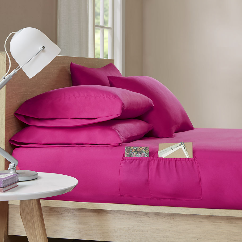 Microfiber Sheet Set with Side Storage Pockets