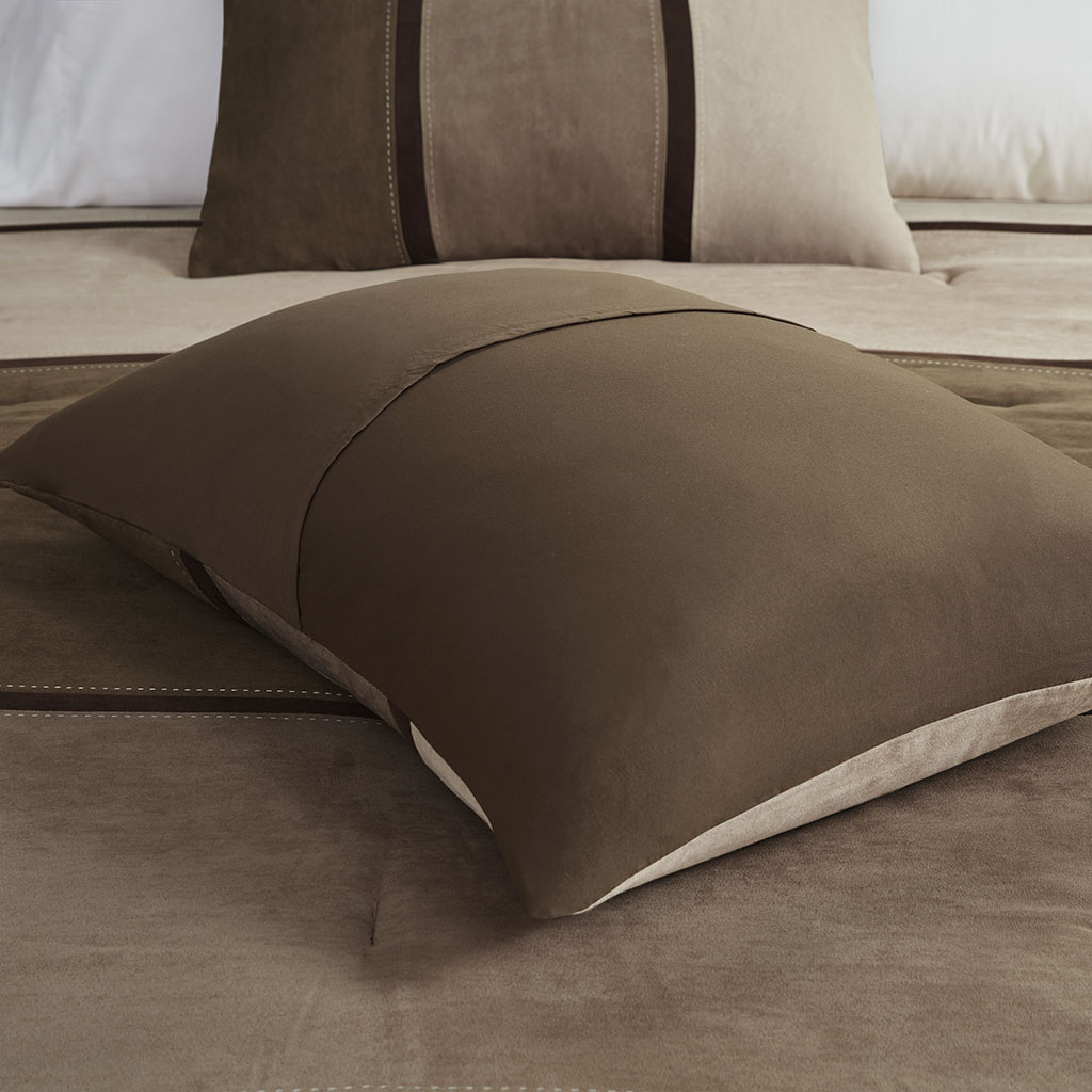 Palisades 7 Piece Faux Suede Comforter Set