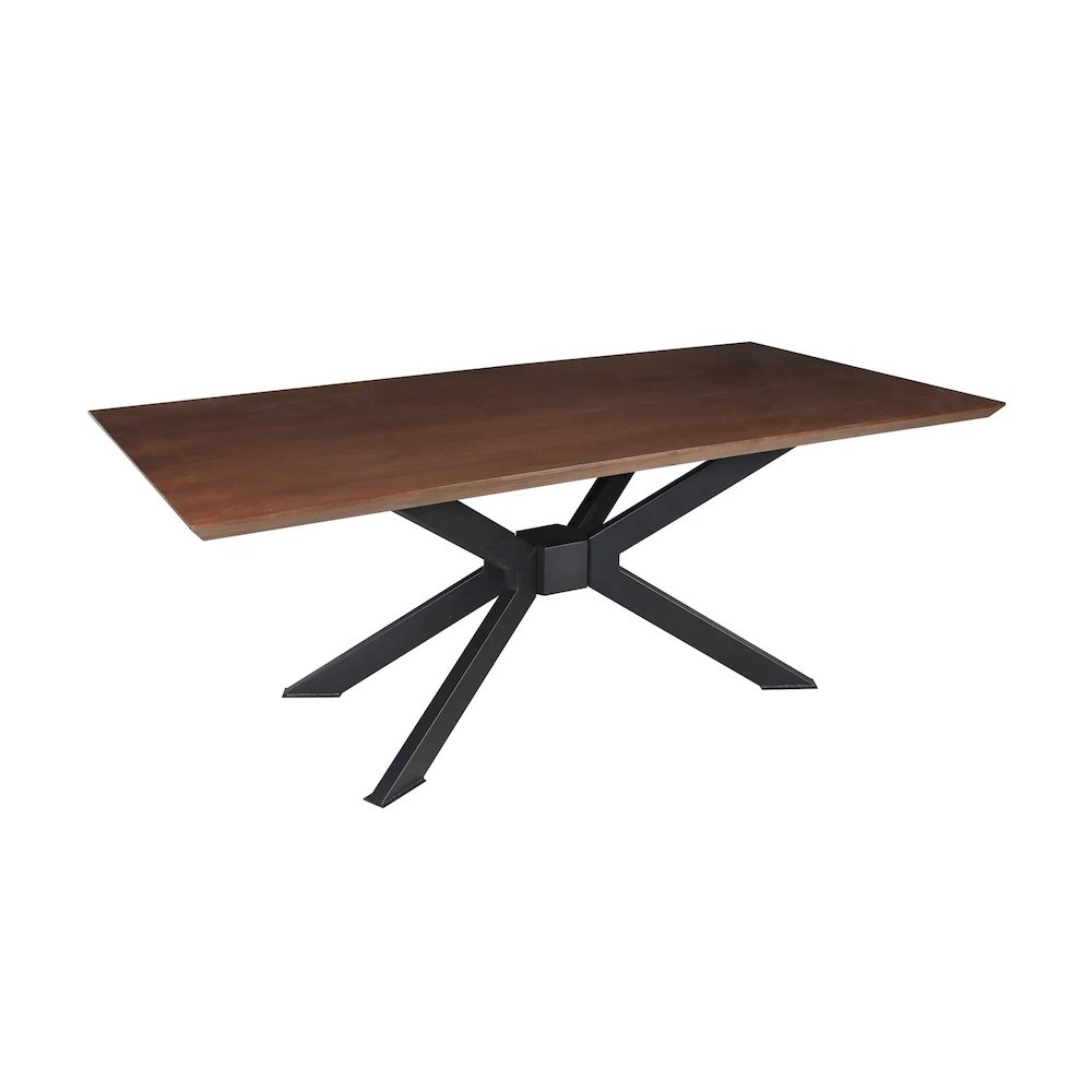 Contemporary Black Walnut Veneer Top Dining Table