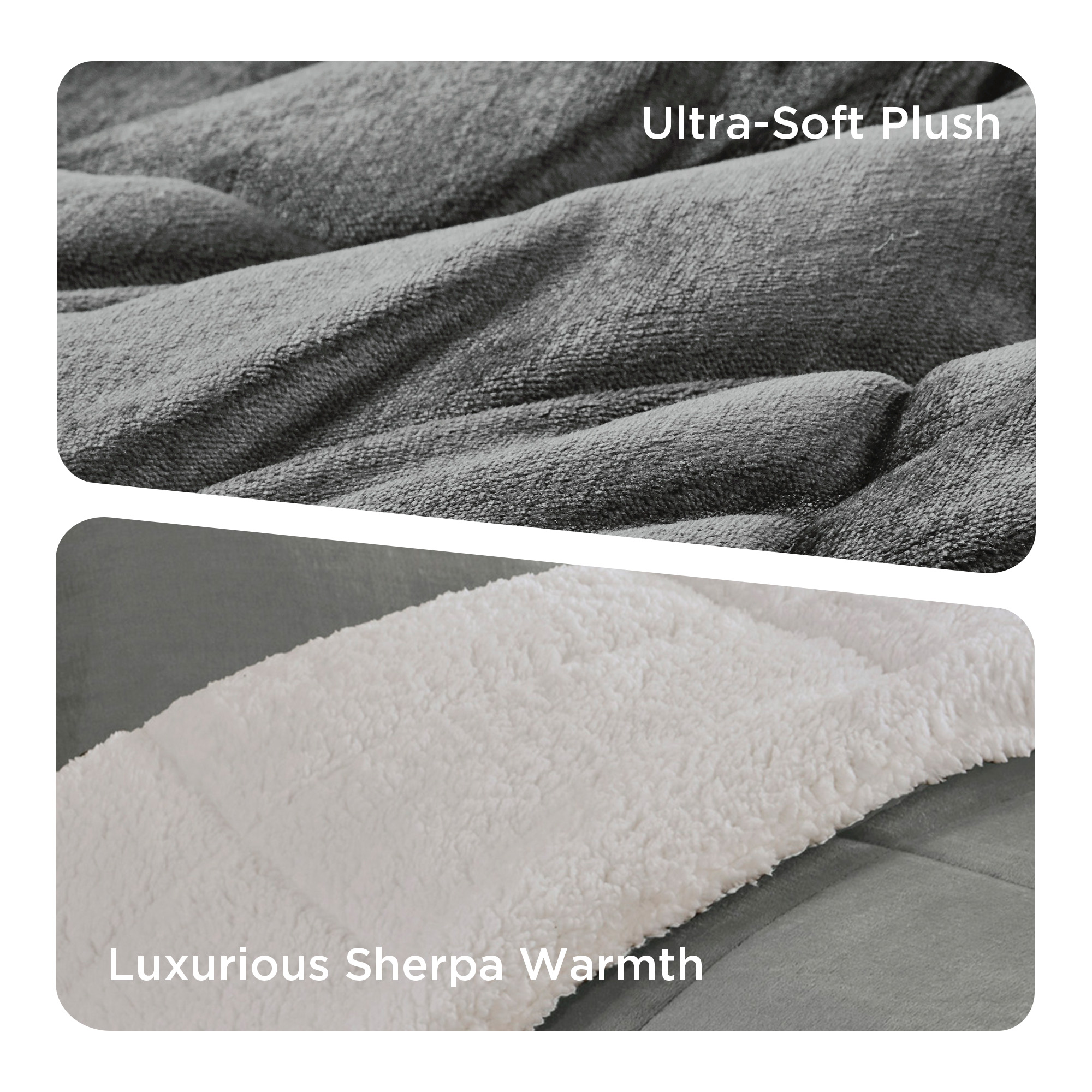 Alton Plush to Sherpa Down Alternative Comforter Set