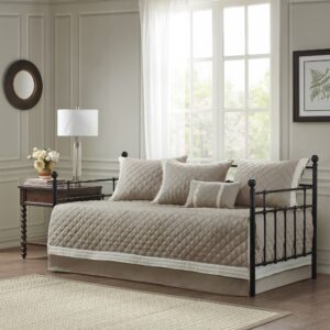 Breanna 6 Piece Cotton Daybed Cover Set from Madison Park in  Khaki. Breanna 6 Piece Cotton Daybed Cover Set from Madison Park in  Khaki. Breanna 6 Piece Cotton Daybed Cover Set from Madison Park in  Khaki. Breanna 6 Piece Cotton Daybed Cover Set from Madison Park in  Khaki. Breanna 6 Piece Cotton Daybed Cover Set from Madison Park in  Khaki.