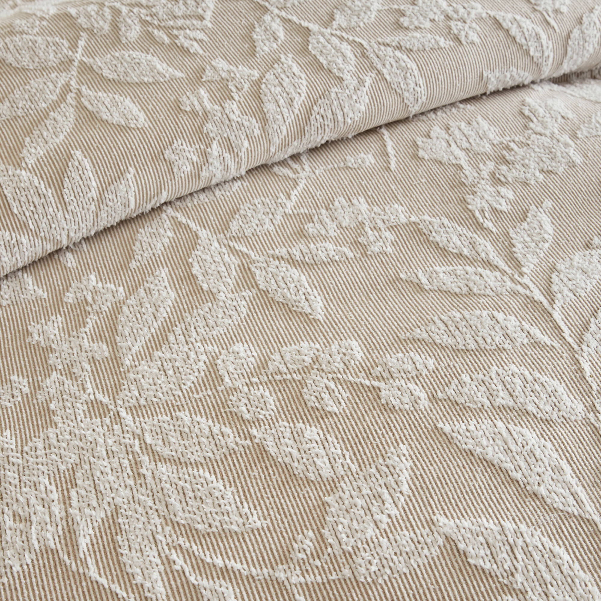 Harbor House Blue Solace Leaf 3-Piece Cotton Blend Botanical Jacquard Comforter Set