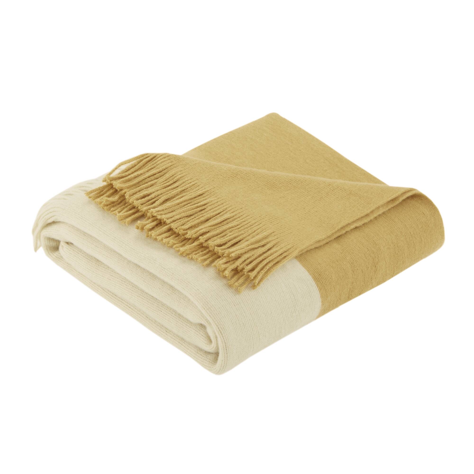 Stockholm Color Block Faux Cashmere Throw