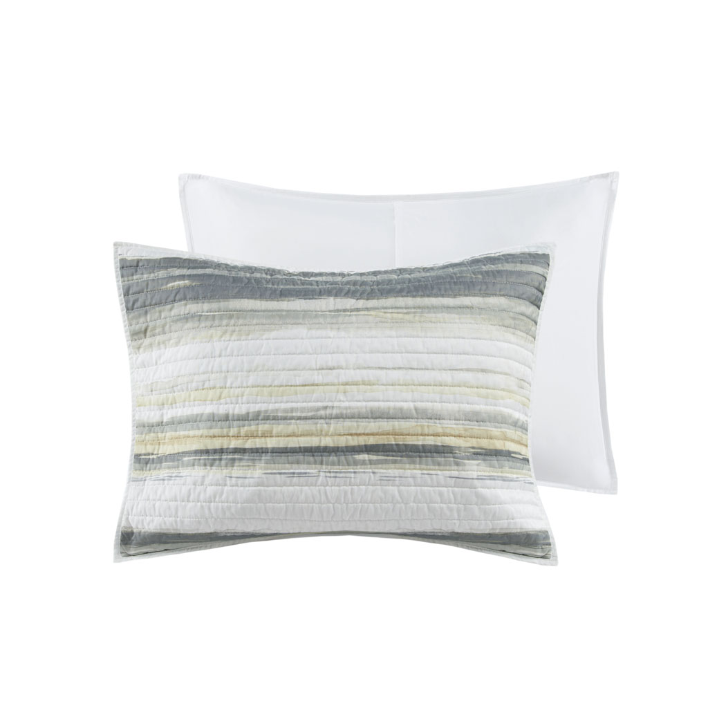 Marina 6 Piece Printed Quilt Set with Throw Pillows