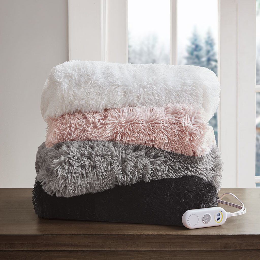 Malea Shaggy Faux Fur Heated Throw