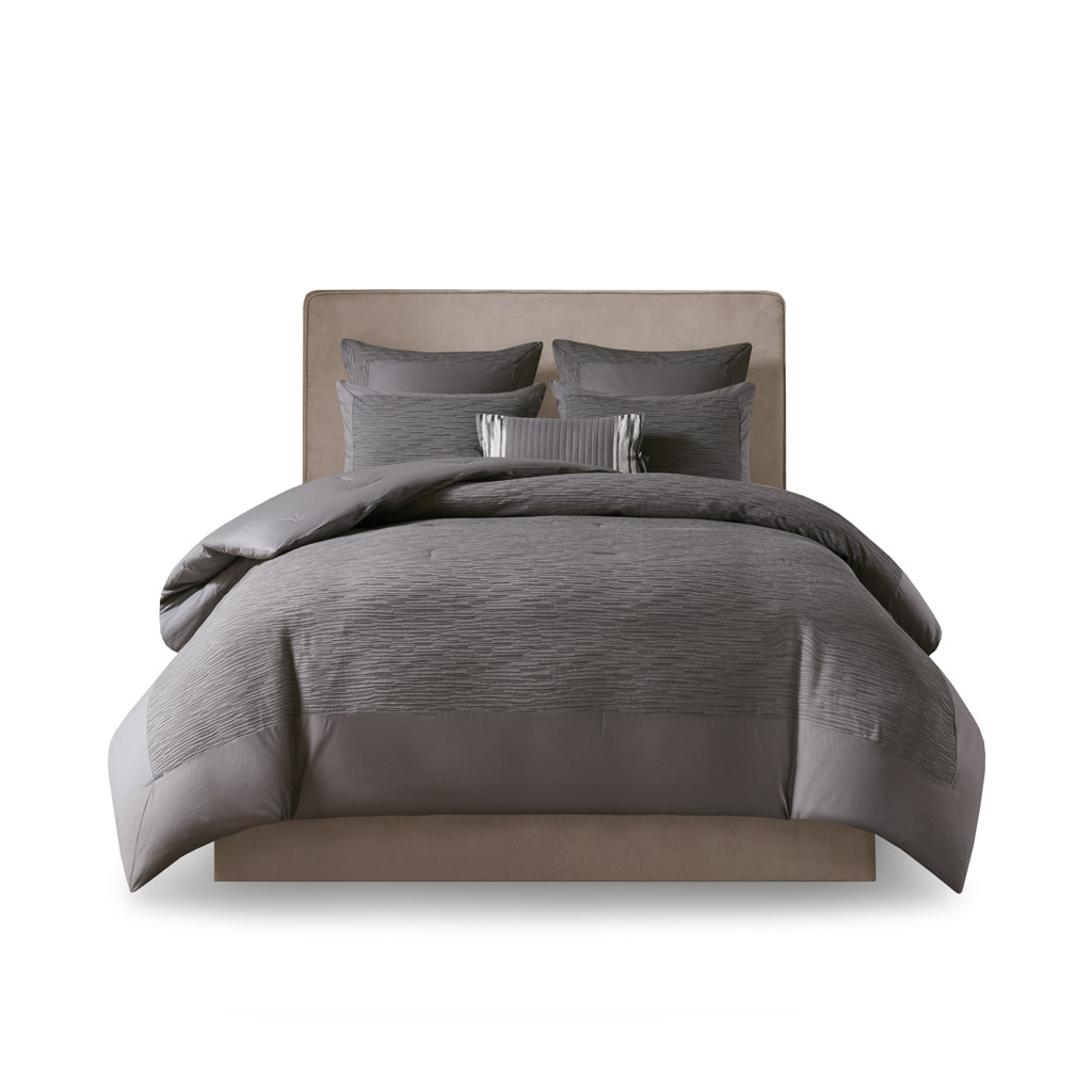 Hanae Cotton Blend Yarn Dyed 3 Piece Comforter Set