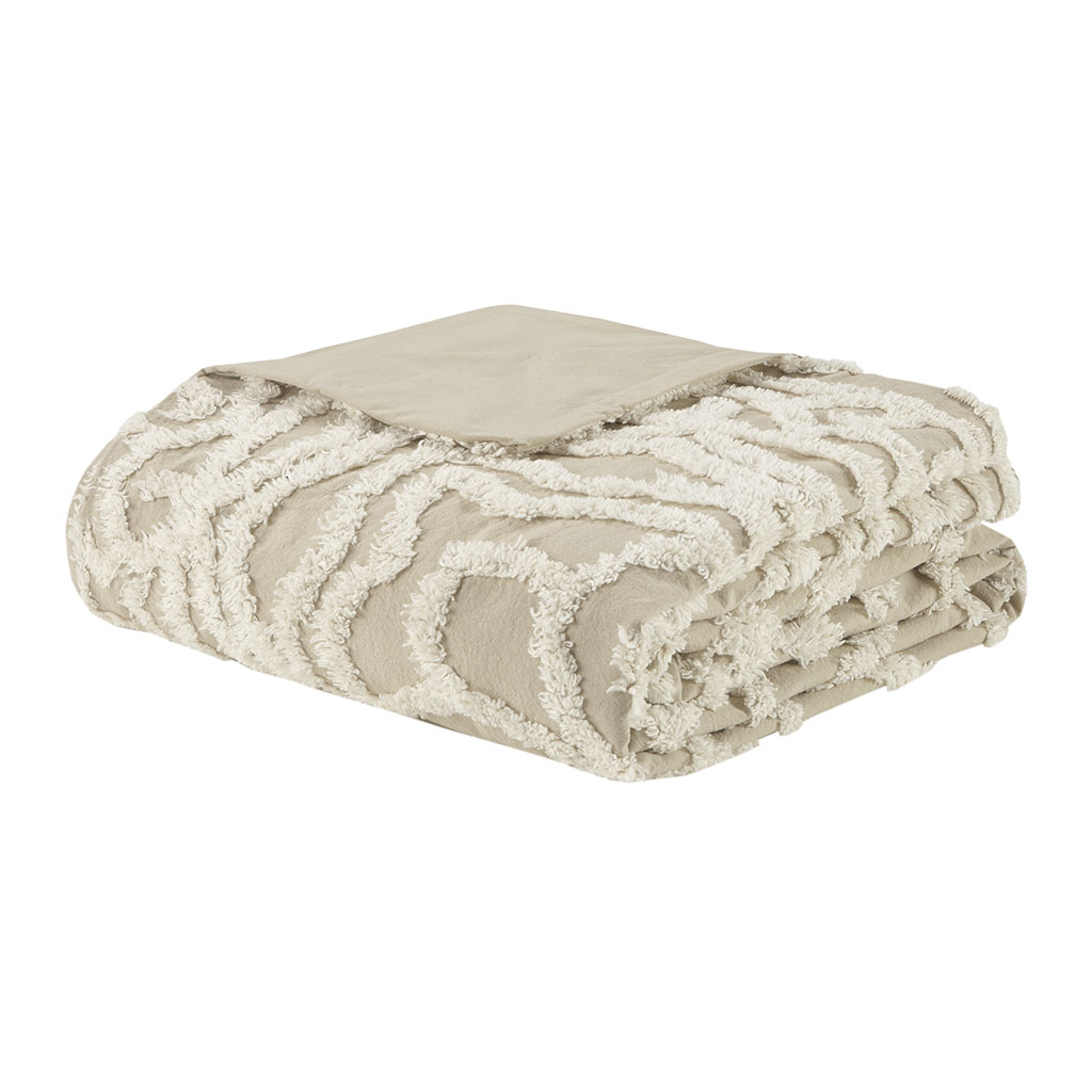 Laetitia Tufted Cotton Chenille Medallion Duvet Cover Set