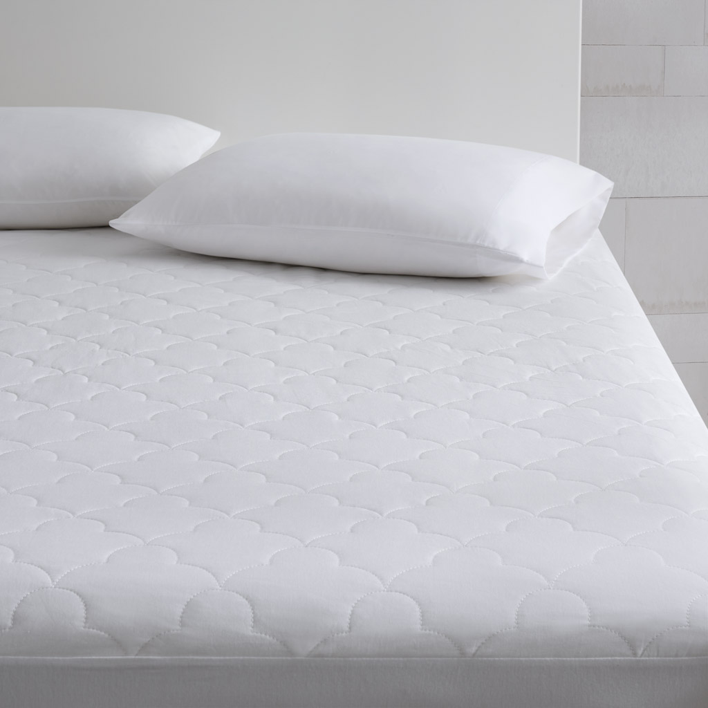 All Natural Cotton Percale Quilted Mattress Pad