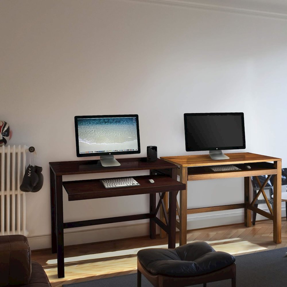 Montego Folding Desk with Pull-Out-Espresso