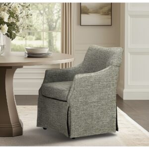 London Upholstered Skirted Dining Arm Chair with Hidden Casters from Martha Stewart in Grey. London Upholstered Skirted Dining Arm Chair with Hidden Casters from Martha Stewart in Grey. London Upholstered Skirted Dining Arm Chair with Hidden Casters from Martha Stewart in Grey. London Upholstered Skirted Dining Arm Chair with Hidden Casters from Martha Stewart in Grey. London Upholstered Skirted Dining Arm Chair with Hidden Casters from Martha Stewart in Grey.