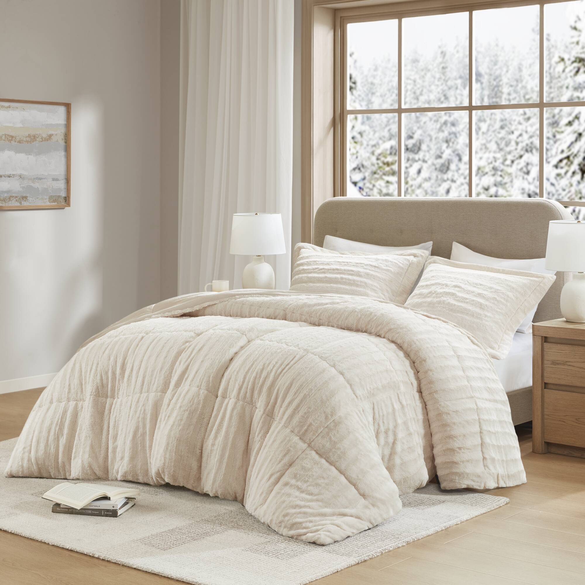 Duke Faux Fur Comforter Mini Set