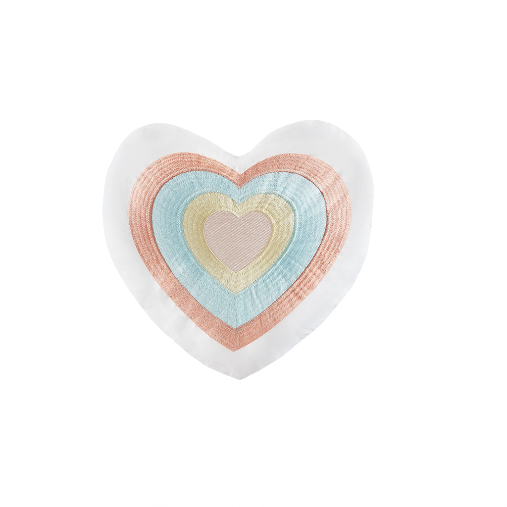 Tessa Tassel Comforter Set with Heart Shaped Throw Pillow