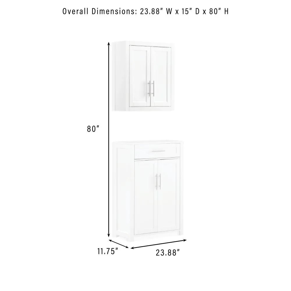 Savannah 2-Piece Storage Cabinet Set – Storage Cabinet & Wall Cabinet