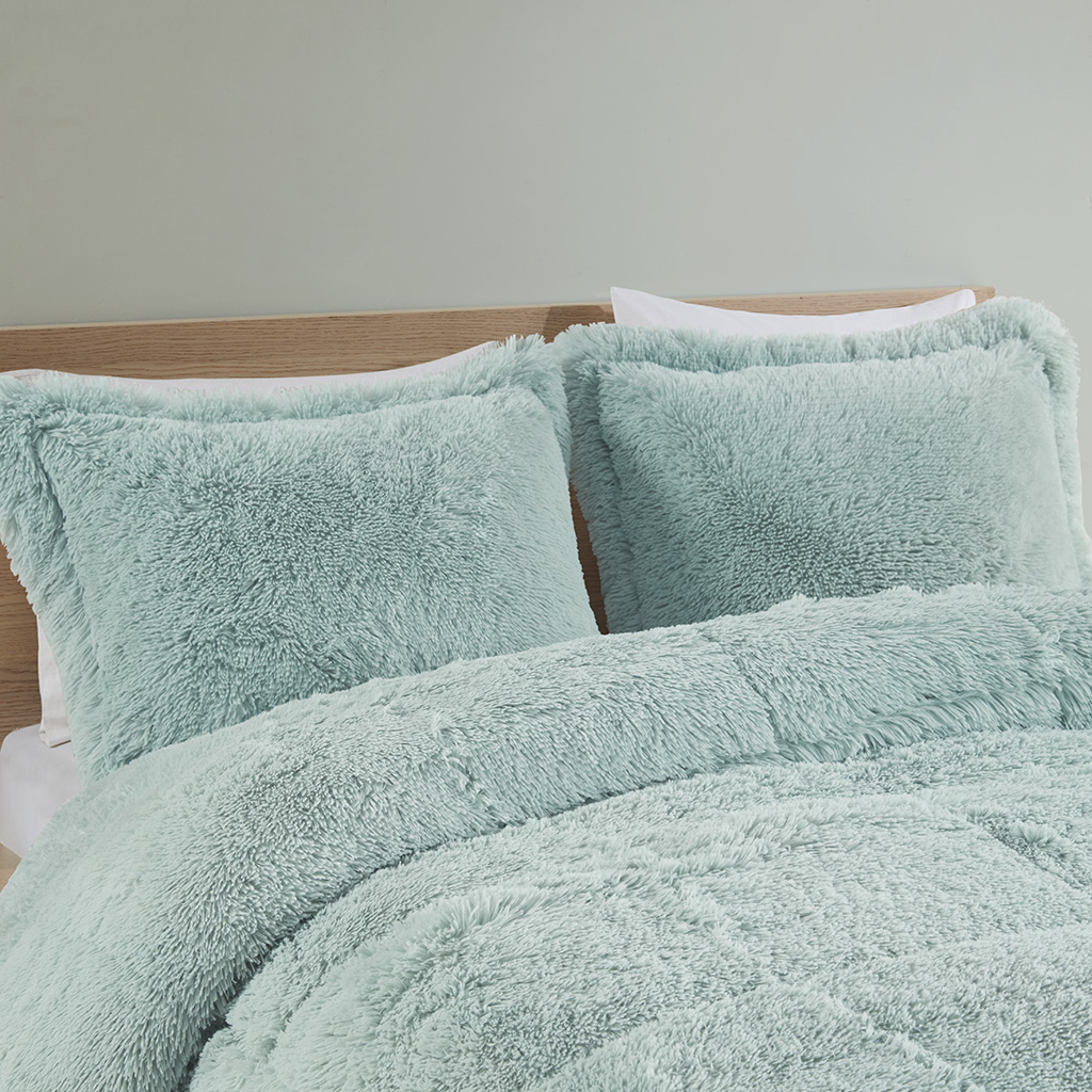 Malea Shaggy Faux Fur Comforter Mini Set