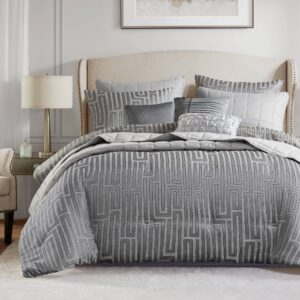 Royce 10 Piece Luxury Jacquard Comforter Set from Madison Park in  Grey. Royce 10 Piece Luxury Jacquard Comforter Set from Madison Park in  Grey. Royce 10 Piece Luxury Jacquard Comforter Set from Madison Park in  Grey. Royce 10 Piece Luxury Jacquard Comforter Set from Madison Park in  Grey. Royce 10 Piece Luxury Jacquard Comforter Set from Madison Park in  Grey.