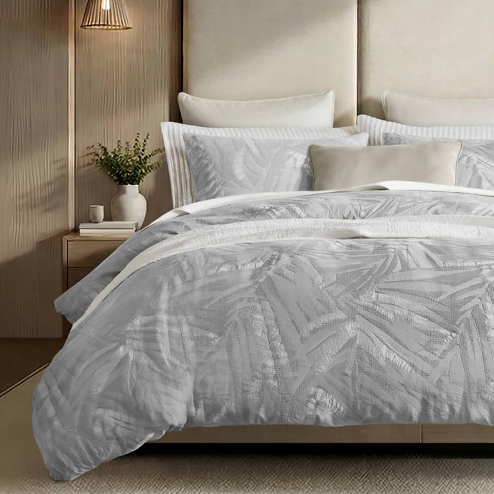 Coastal Leaves 3 Piece 3 Piece Cotton Duvet Set