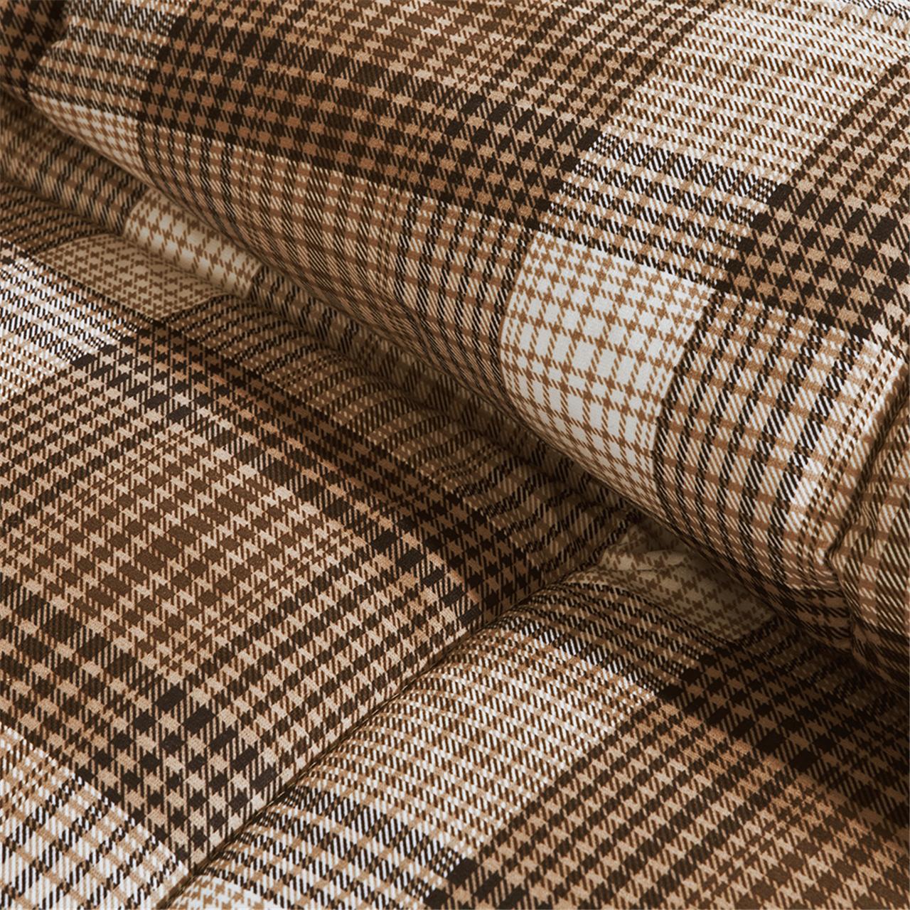 Lumberjack Classic Quilting Soft and Cozy Microfiber Solid Reverse Down Alternative Comforter Set