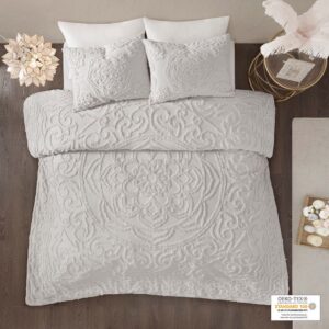 Laetitia Tufted Cotton Chenille Medallion Duvet Cover Set from Madison Park in  Grey. Laetitia Tufted Cotton Chenille Medallion Duvet Cover Set from Madison Park in  Grey. Laetitia Tufted Cotton Chenille Medallion Duvet Cover Set from Madison Park in  Grey. Laetitia Tufted Cotton Chenille Medallion Duvet Cover Set from Madison Park in  Grey. Laetitia Tufted Cotton Chenille Medallion Duvet Cover Set from Madison Park in  Grey.