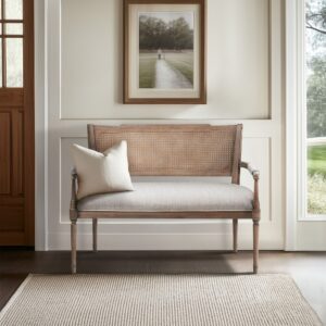 Willshire Rattan Shield-Back Settee from Madison Park in  Beige/ Reclaimed Natural. Willshire Rattan Shield-Back Settee from Madison Park in  Beige/ Reclaimed Natural. Willshire Rattan Shield-Back Settee from Madison Park in  Beige/ Reclaimed Natural. Willshire Rattan Shield-Back Settee from Madison Park in  Beige/ Reclaimed Natural. Willshire Rattan Shield-Back Settee from Madison Park in  Beige/ Reclaimed Natural.