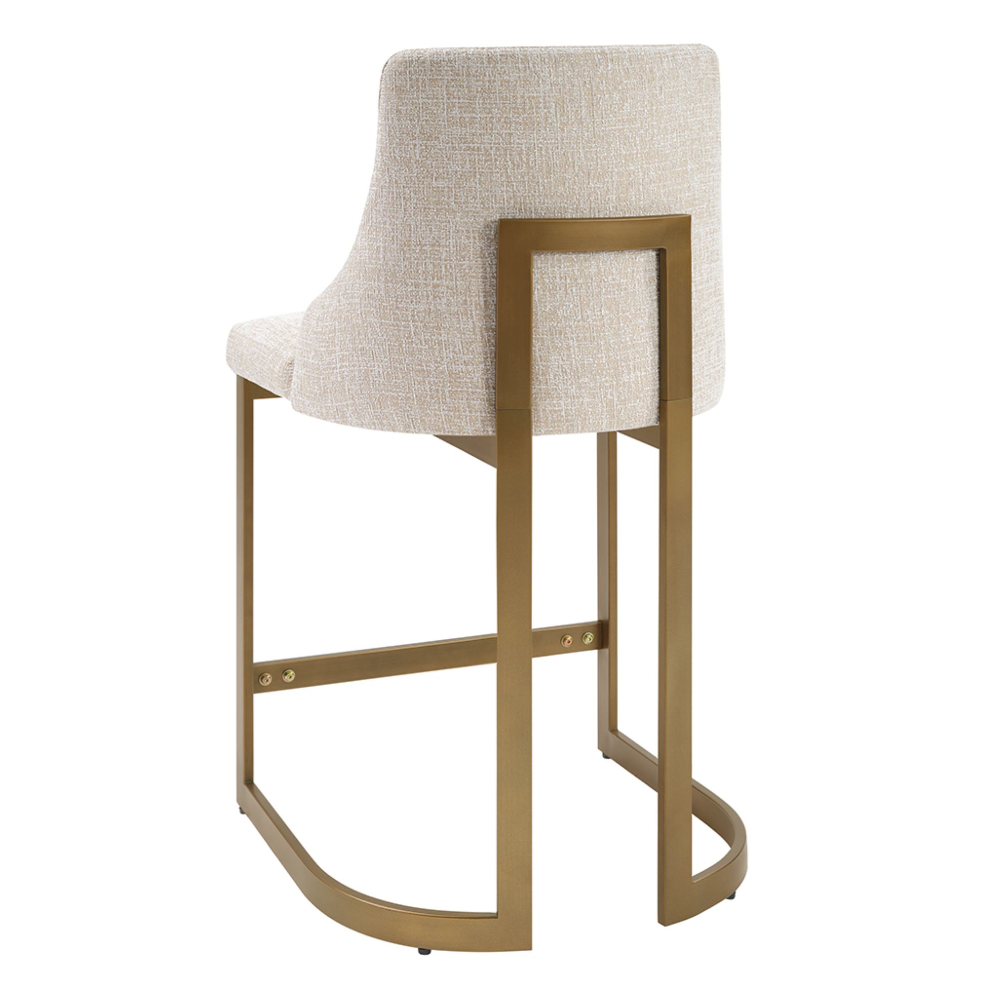 Bryce 26″H Upholstered Counter Stool with Metal Base