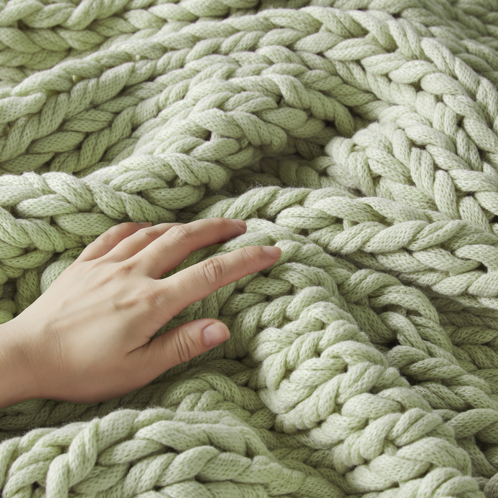 Chunky Double Knit Handmade Throw Blanket