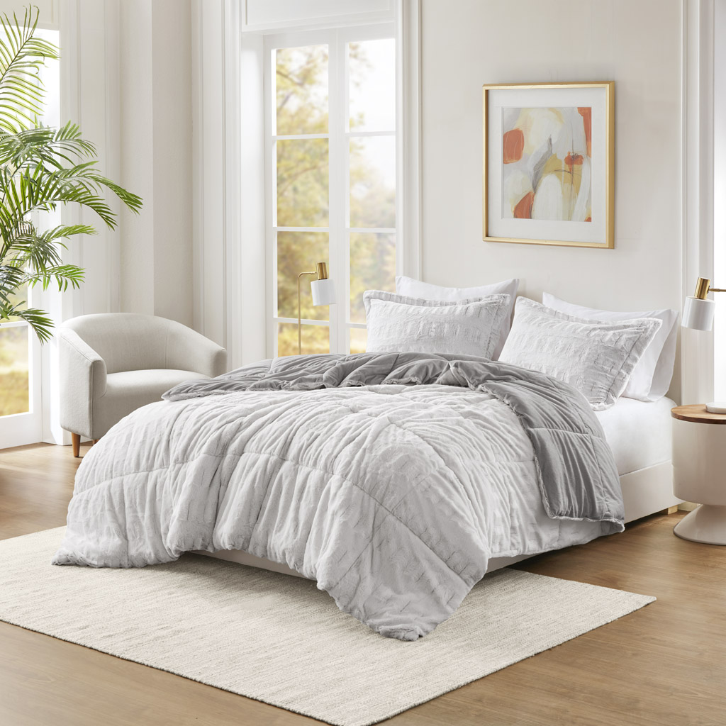 Gia Faux Fur Comforter Mini Set