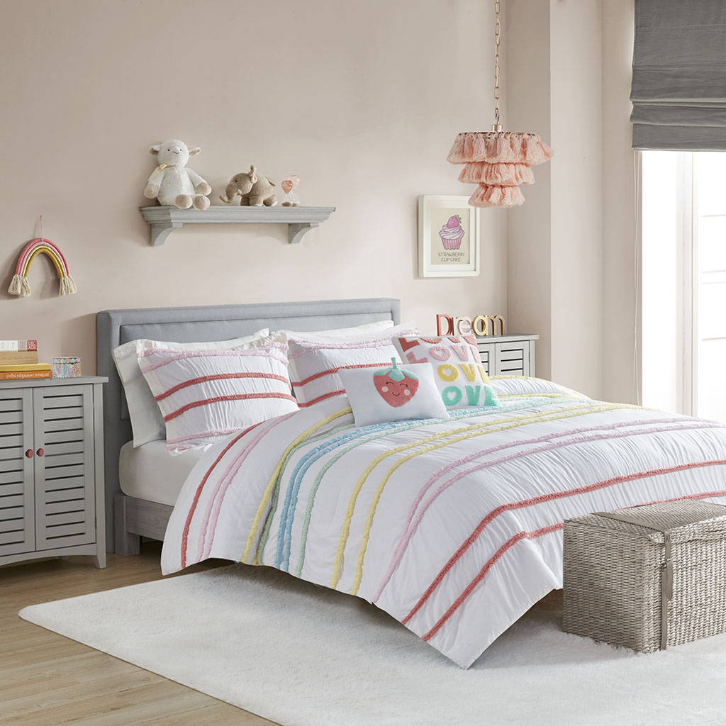 Haisley Cotton Comforter Set with Chenille Trim