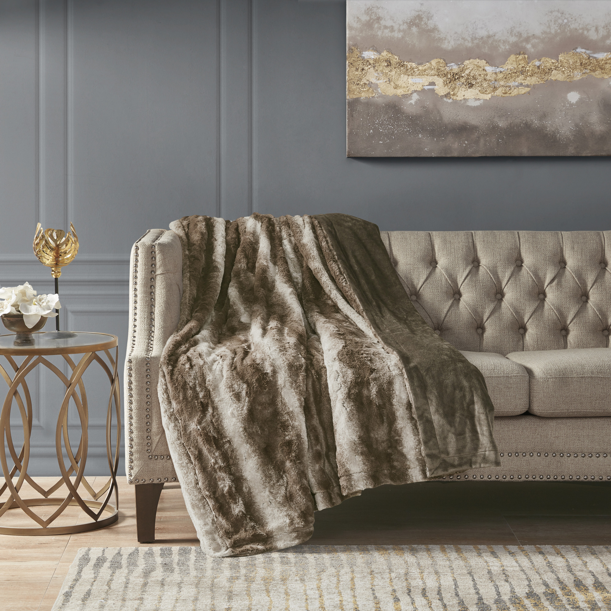 Zuri Faux Fur Throw