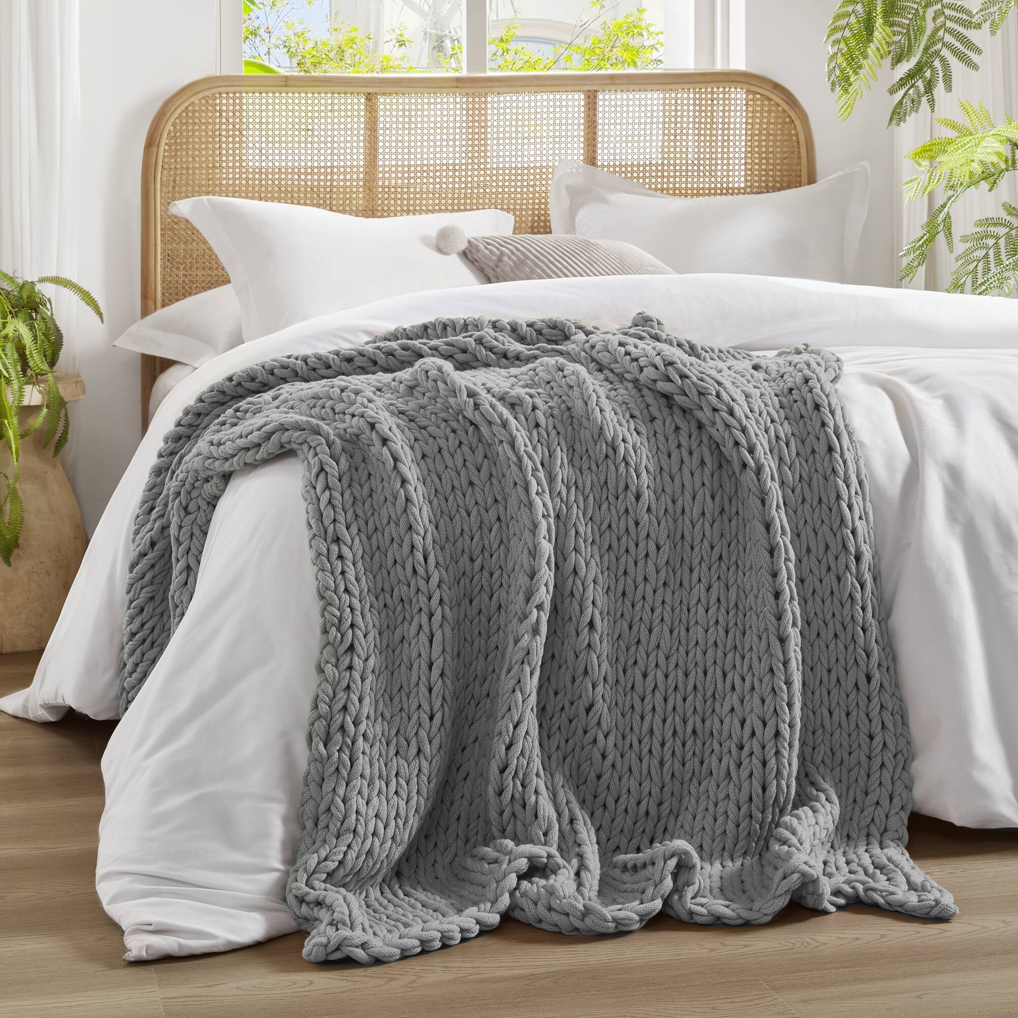 Chunky Double Knit Handmade Throw Blanket