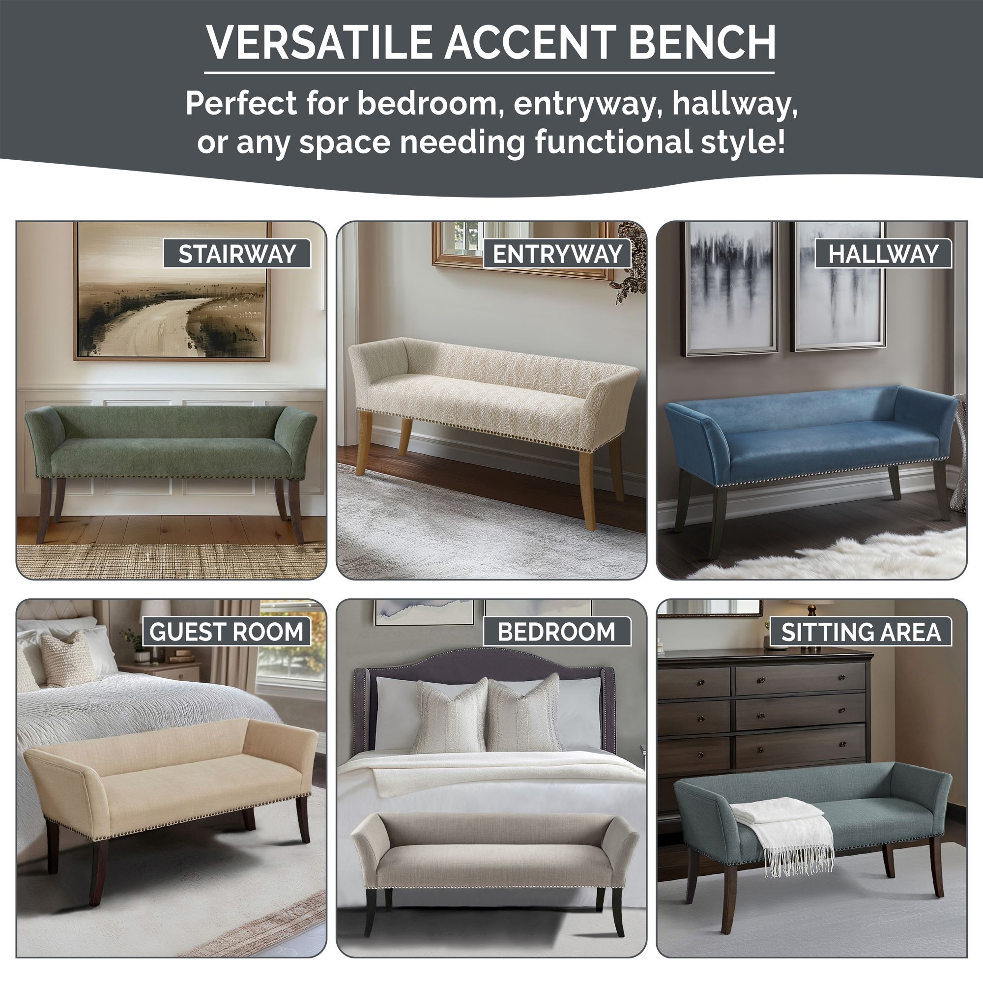 Welburn Upholstered Bench