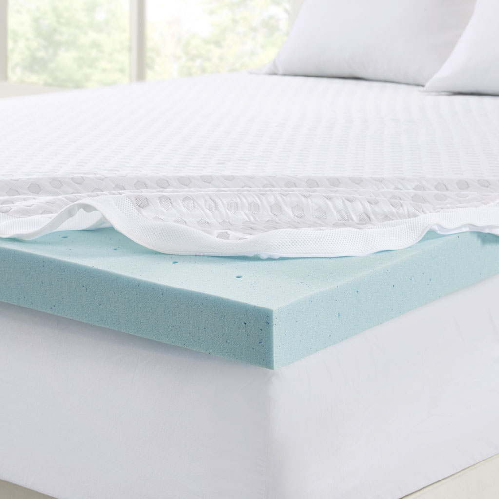 Hypoallergenic 3″ Cooling Gel Memory Foam Mattress Topper with Removable Cooling Cover