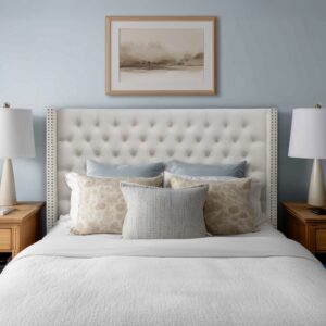 Amelia Upholstered Wingback Headboard with Button Tufting & Nailhead Trim from Madison Park in Beige Velvet. Amelia Upholstered Wingback Headboard with Button Tufting & Nailhead Trim from Madison Park in Beige Velvet. Amelia Upholstered Wingback Headboard with Button Tufting & Nailhead Trim from Madison Park in Beige Velvet. Amelia Upholstered Wingback Headboard with Button Tufting & Nailhead Trim from Madison Park in Beige Velvet. Amelia Upholstered Wingback Headboard with Button Tufting & Nailhead Trim from Madison Park in Beige Velvet.