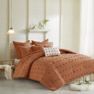 Brooklyn Cotton Jacquard Comforter Set with Euro Shams and Throw Pillows from Urban Habitat in  Rust. Brooklyn Cotton Jacquard Comforter Set with Euro Shams and Throw Pillows from Urban Habitat in  Rust. Brooklyn Cotton Jacquard Comforter Set with Euro Shams and Throw Pillows from Urban Habitat in  Rust. Brooklyn Cotton Jacquard Comforter Set with Euro Shams and Throw Pillows from Urban Habitat in  Rust. Brooklyn Cotton Jacquard Comforter Set with Euro Shams and Throw Pillows from Urban Habitat in  Rust.