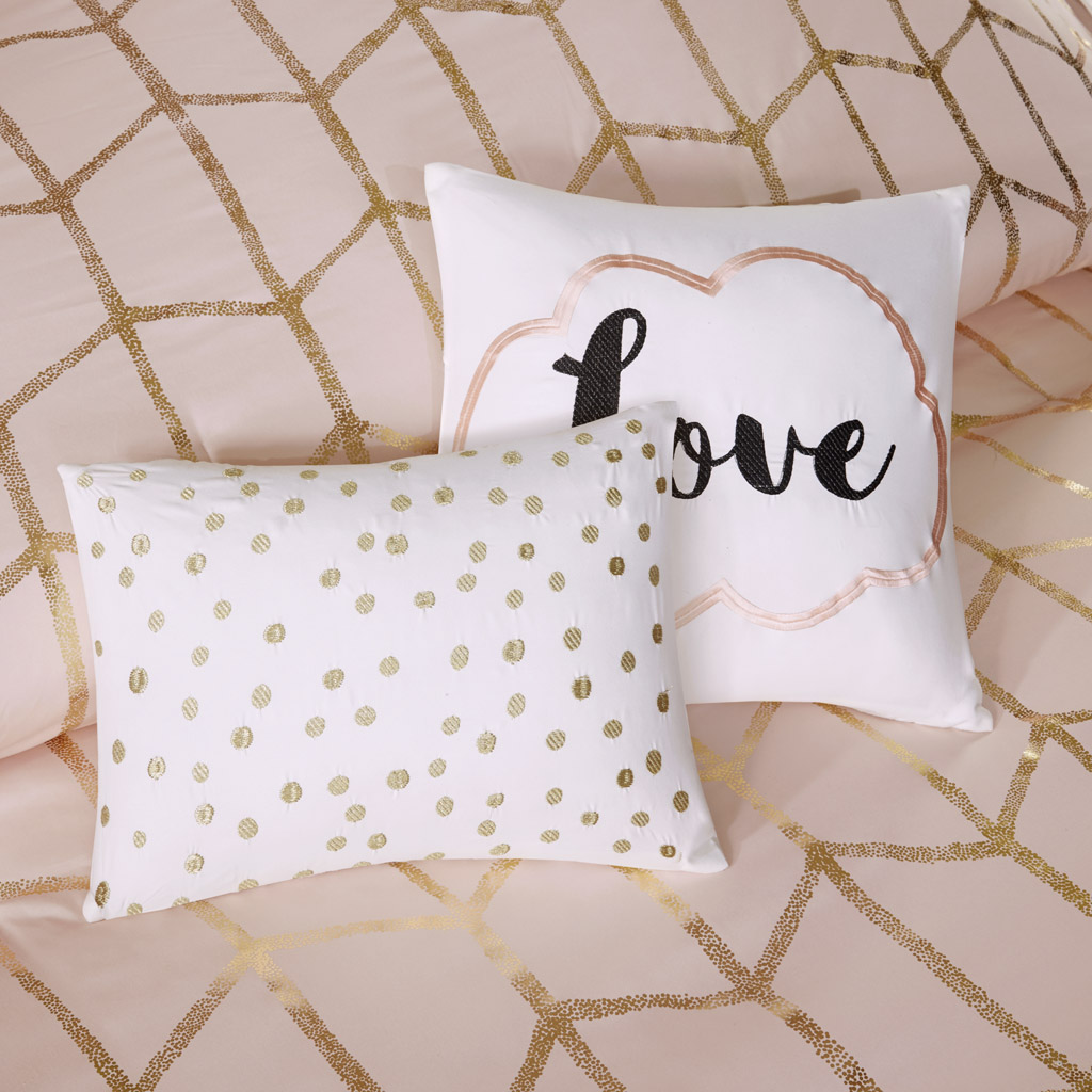 Raina Metallic Printed Comforter Set